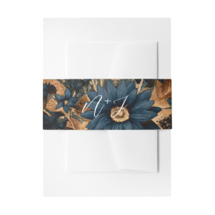 Dunkel Marineblau und Gold Rustikaler Glam Boho-Ho Einladungsbanderole