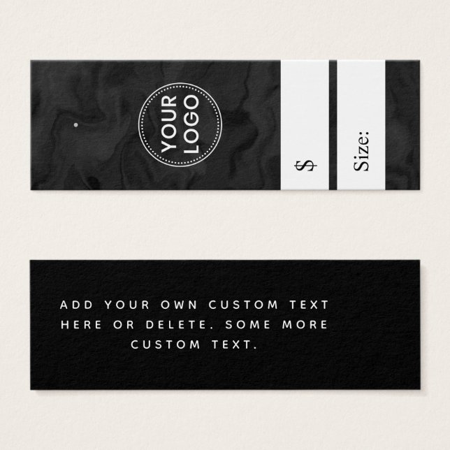 Dunkel marmorierter schwarzer Preis (Vorne & Hinten)