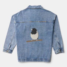 Dunkel-Mit Augen Junco Bird Art Jeansjacke
