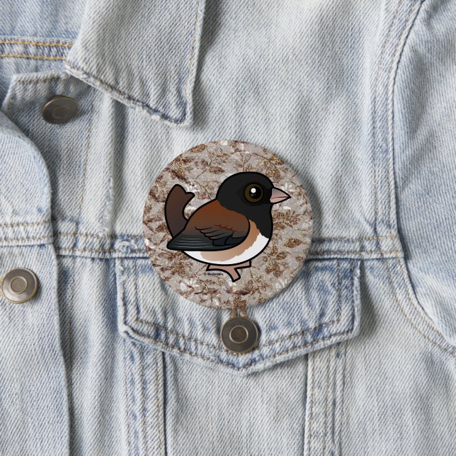 Dunkel-mit Augen Junco (Oregon) Button (Beispiel)