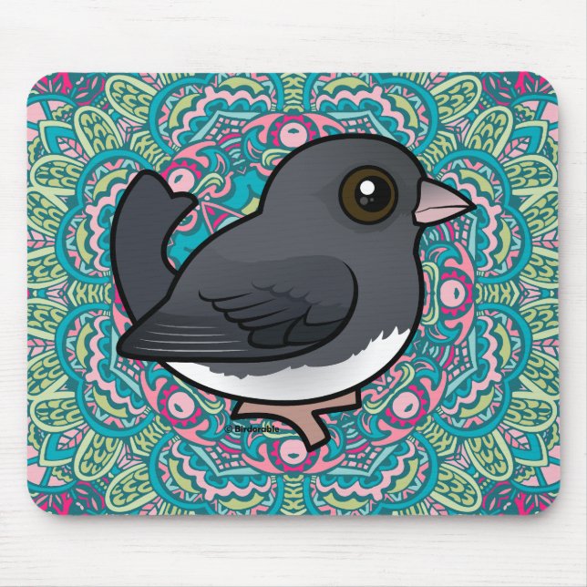 Dunkel-mit Augen Junco (schieferfarben) Mousepad (Vorne)