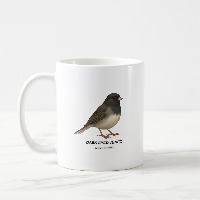 Dunkel-mit Augen Junco - Vögel in Kalifornien Kaffeetasse (Links)