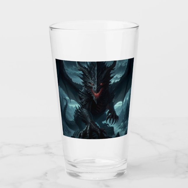 Dunkel, mittelalterlicher Drache Glas (Vorderseite)
