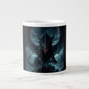 Dunkel, mittelalterlicher Drache Jumbo-Tasse