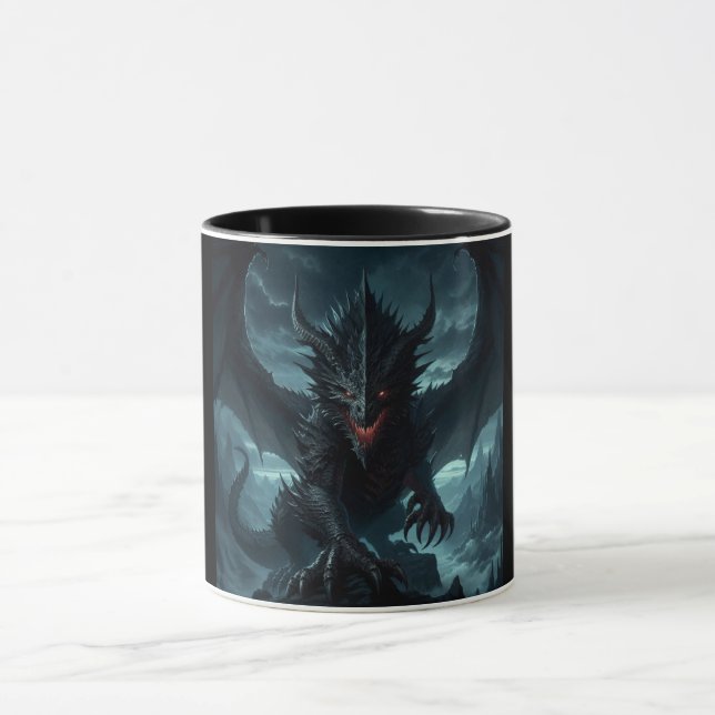 Dunkel, mittelalterlicher Drache Tasse (Zentrum)