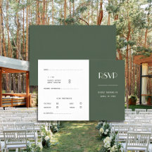 Dunkel Moosgrüne Minimalistische Skandi-Hochzeit