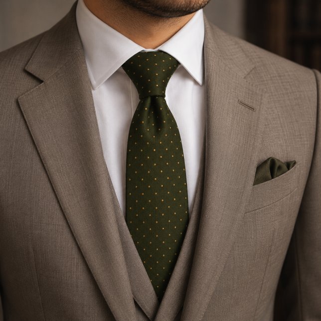 Dunkel Oliv Gold Stealth Wealth Executive Krawatte (Von Creator hochgeladen)
