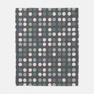Dunkel Olivgrün Geometrisches Muster Boho Fleecedecke