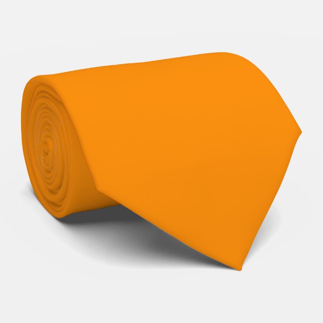 Dunkel orangefarbene einfarbige feste Farbe Krawatte (Gerollt)
