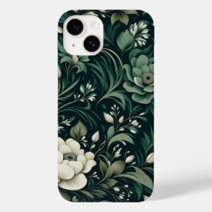 Dunkel Smaragdgrün Floral Case-Mate iPhone 14 Hülle