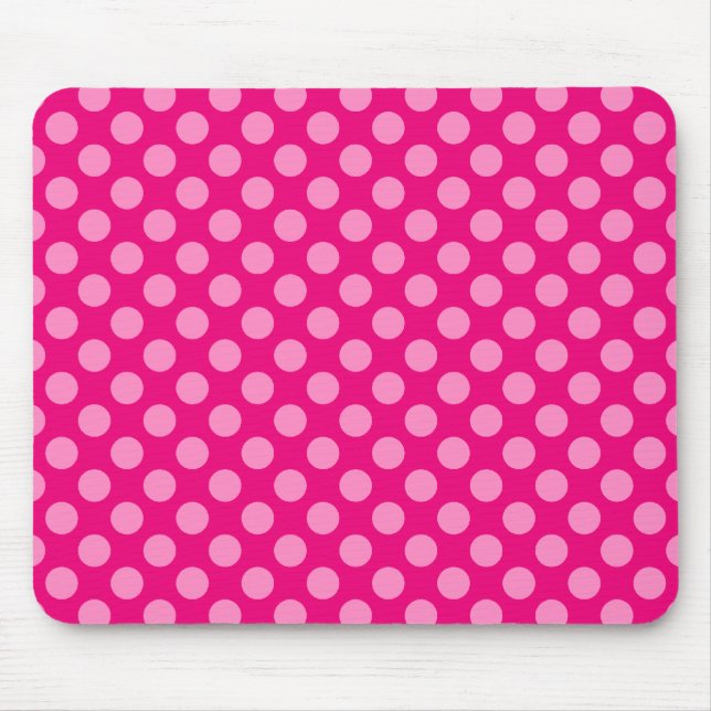 Dunkel und leicht rosa Polka-Punkte Mousepad (Vorne)