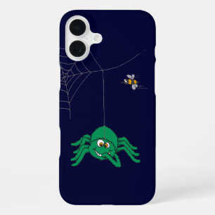Dunkel ungezogener grüner Spider & Fliege iPhone-H iPhone 16 Plus Hülle
