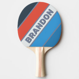 Dunkel Vintag, fett gestrichen mit Name Tischtennis Schläger