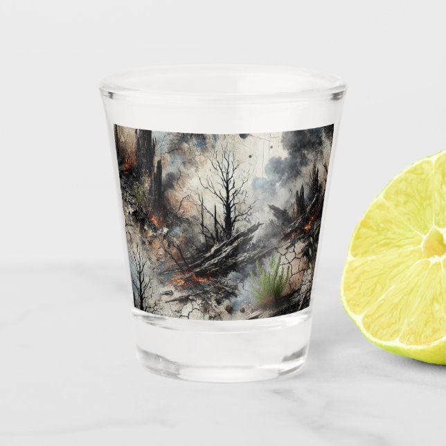 Dunkelästhetisches Shotglas für Gothic Bars Schnapsglas (Vorderseite)
