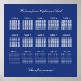 Dunkelblau 15 Tischdecken Hochzeitskartentabelle P Poster