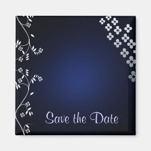 Dunkelblau-asianisches Thema Save the Date Magnet