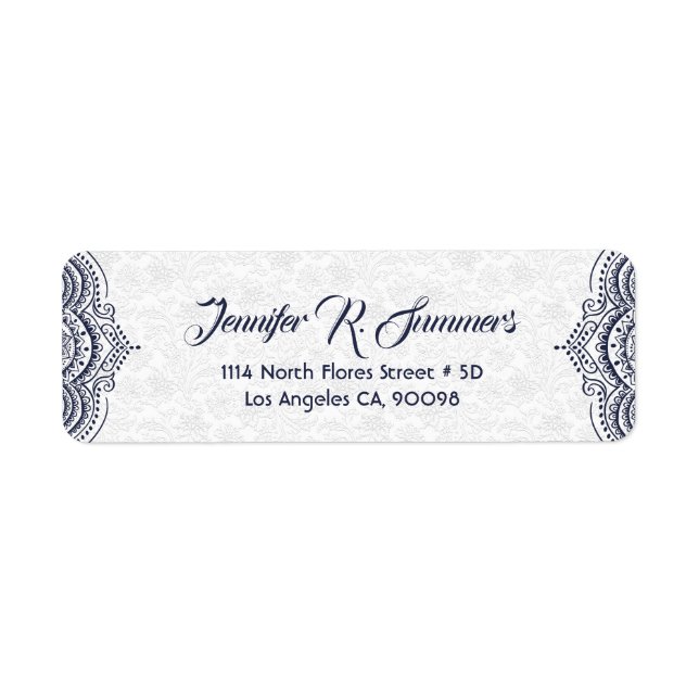 Dunkelblau Blütenspitze Weiße Damaskus (Vorne)