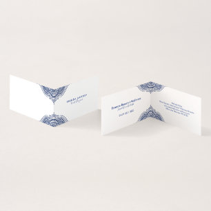 Dunkelblau, elegant Mandala Visitenkarten