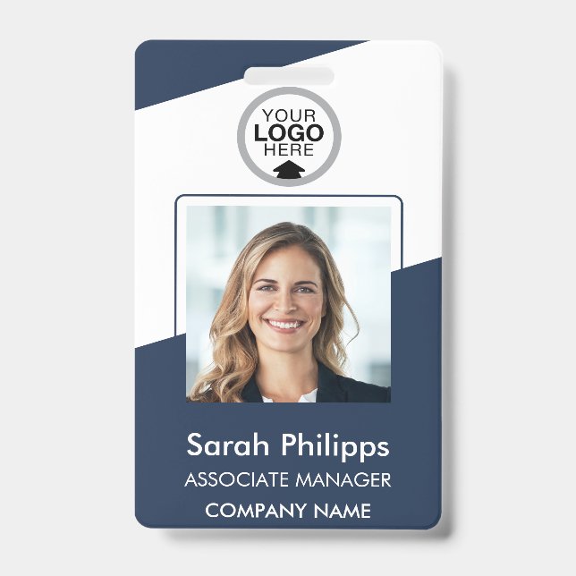Dunkelblau | Employee Foto ID Company Security Abz Ausweis (Front)
