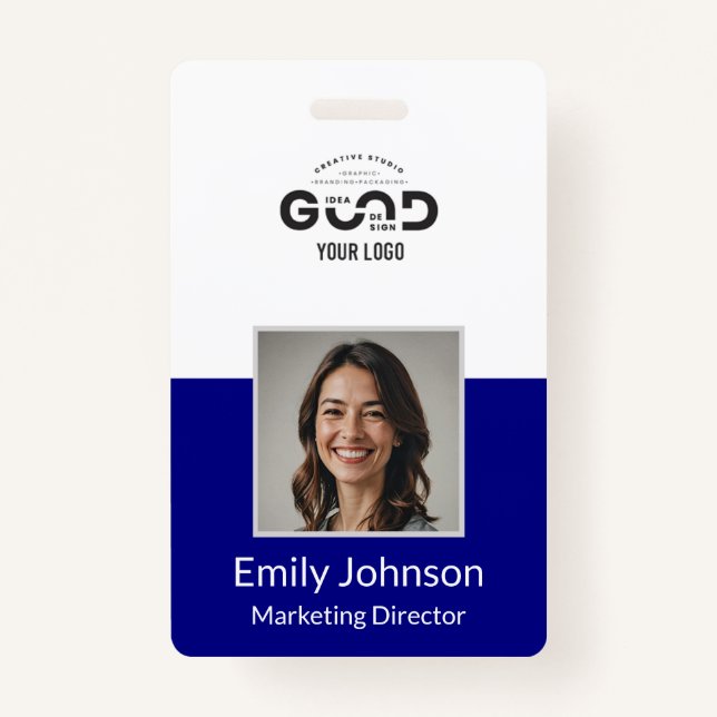 Dunkelblau | Employee Foto ID Company Security Abz Ausweis (Vorderseite)