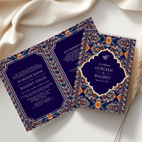 Dunkelblau-gelber Kat in einer Sikh-Hochzeit