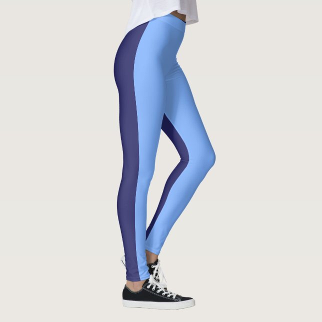 Dunkelblau hellblau leggings (Rechts)