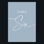 Dunkelblau-minimalistischer eleganter Tisch sechs Tischnummer<br><div class="desc">Dusty blau minimalistisch elegant Tisch sechs Tischnummern Matching Artikel verfügbar.</div>