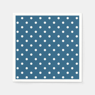 Dunkelblau mit Polka Dots Serviette