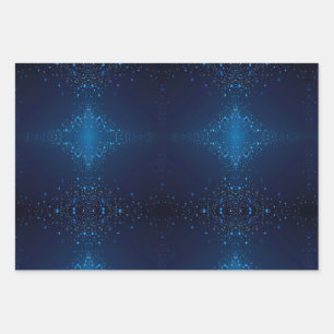 Dunkelblau mit Sprinklen Geschenkpapier Set