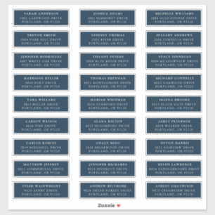 Dunkelblau Private Guest Address Labels
