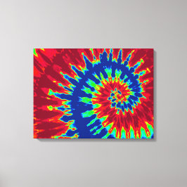 Dunkelblau-rote Gefärbte Krawatte 24"x18" Art Leinwanddruck