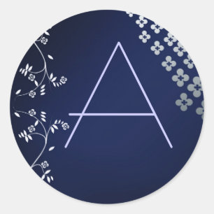 Dunkelblau, rund runder aufkleber