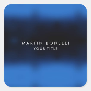 Dunkelblau Schwarzes modernes minimalistisches Ein Quadratischer Aufkleber