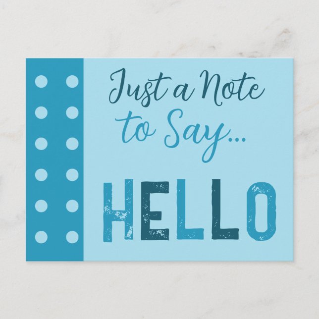 Dunkelblau und hellblau nur eine Anmerkung zu sage Postkarte (Vorderseite)