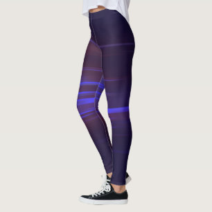 Dunkelblau und Lila Streaming Abstrakt Leggings