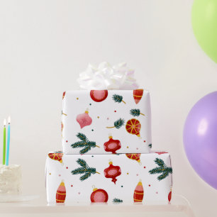 Dunkelblau und Rotwein Weihnachten Geschenkpapier