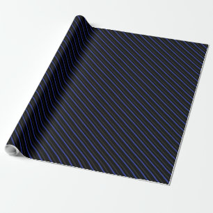 Dunkelblau und schwarz diagonal gestreift geschenkpapier