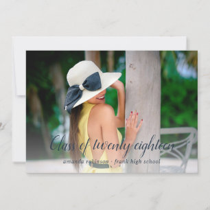 Dunkelblau und violett Streifen Graduate Ankündigu Ankündigung