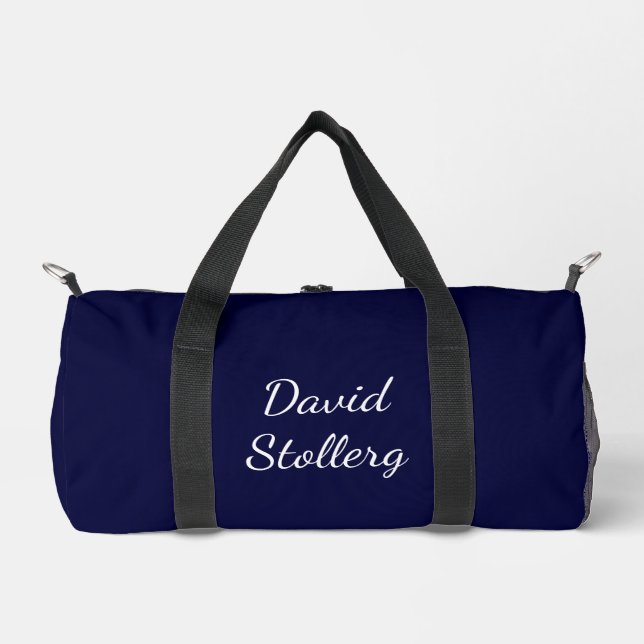 Dunkelblau und weiß stilvoll  duffle bag (Vorderseite)