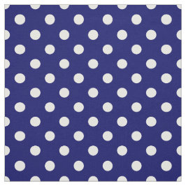 Dunkelblau-weiße Polka Dots Textil Stoff