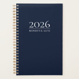 Dunkelblaue 2026-Planung | Benutzerdefinierter Tit Planer