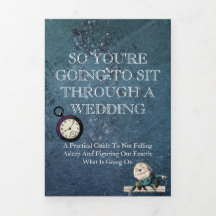 Dunkelblaue Alice im Wunderland Funny Wedding