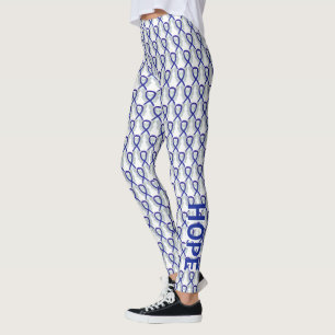 Dunkelblaue Awareness-Schleifen-Engel Leggings nac