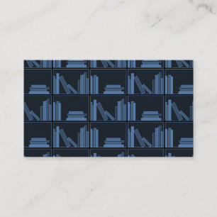 Dunkelblaue Bücher auf Regal Visitenkarte