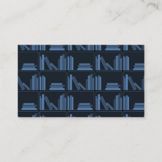 Dunkelblaue Bücher auf Regal Visitenkarte