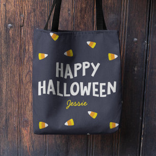 Dunkelblaue Candy Corn Frohes Halloween