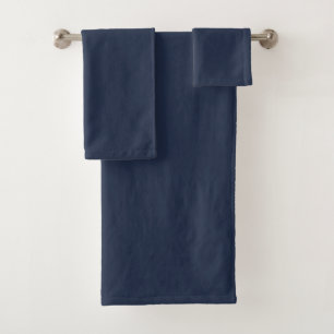 Dunkelblaue dekorative Badehandtuchgarnitur Mitter Badhandtuch Set