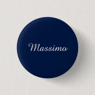 Dunkelblaue elegante, lässige eigene Namenshandsch Button