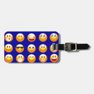 dunkelblaue Emojis Gepäckanhänger