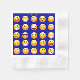 dunkelblaue Emojis napkins Serviette